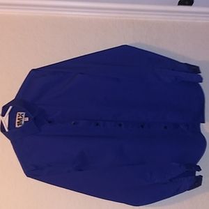 Blue long sleeve button down shirt